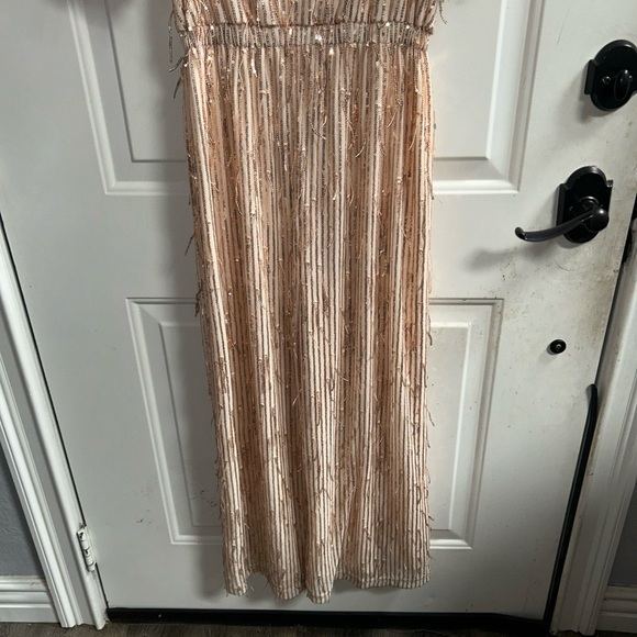new Habitual Kids Girls' Puff Sleeve Fringe Sequin Jumpsuit - Big Kid Sz 16 - Picture 14 of 16